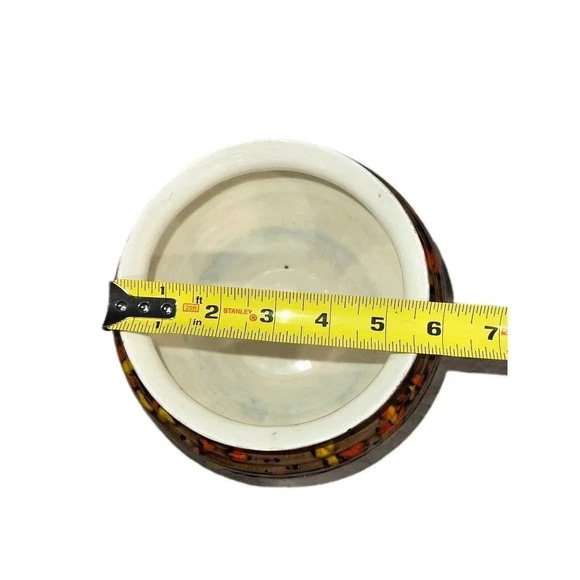 VINTAGE Atlantic Mold Artist Signed Glazed Pottery Planter Vase - Picture 5 of 5